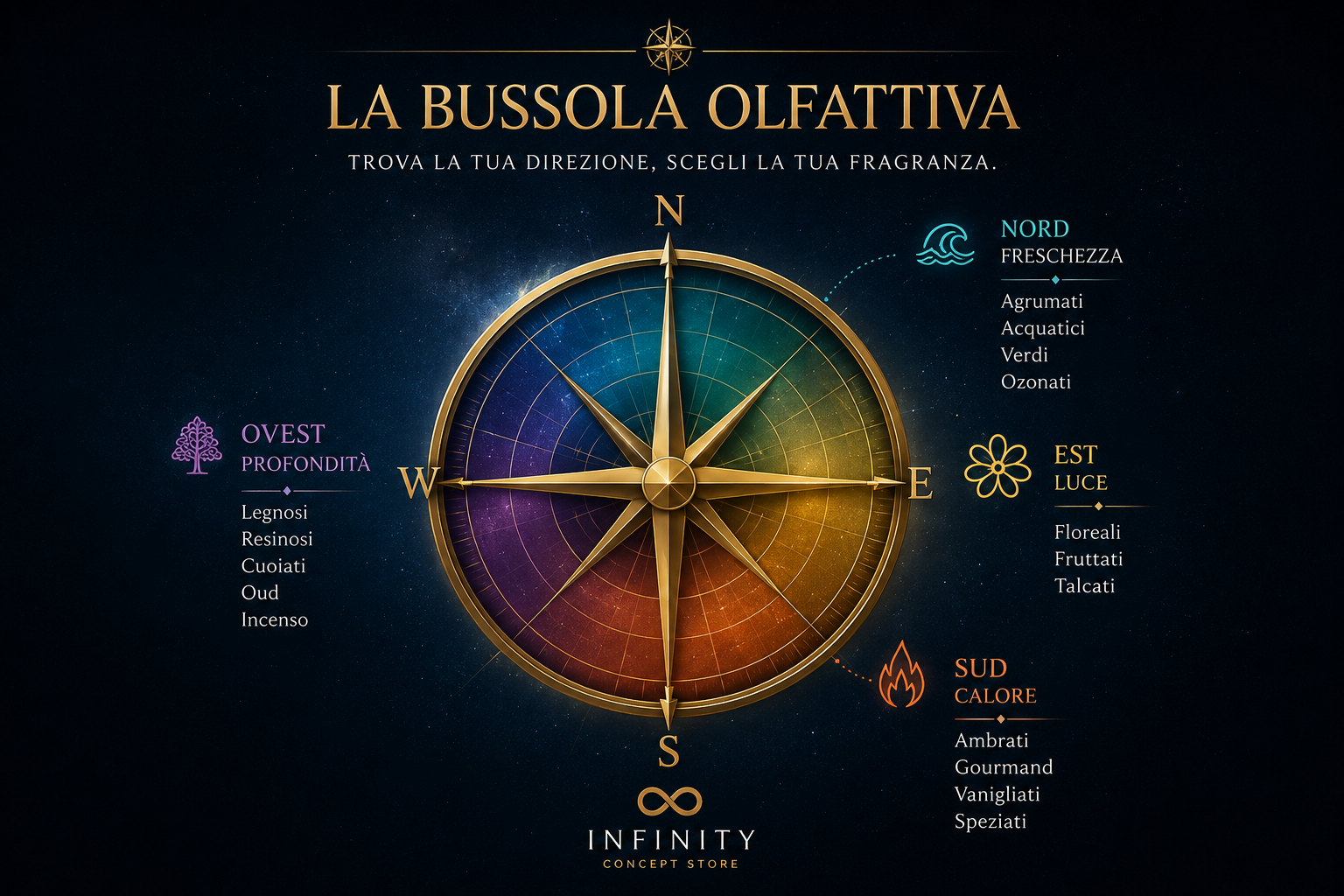 Bussola Olfattiva Infinity Concept Store: un metodo semplice