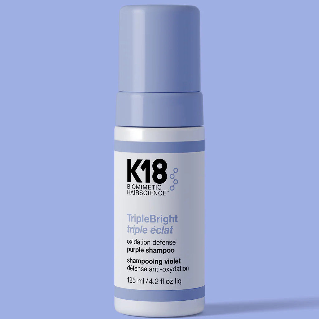 K18 TripleBright Oxidation Defense Purple Shampoo 125 ml shampoo viola professionale antigiallo capelli biondi e decolorati