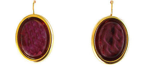 Dolman Orecchini a monachella con cabochon - Selvaggia