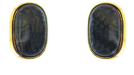 Dolman Orecchini pendenti cabochon ovale blu - Ardesia