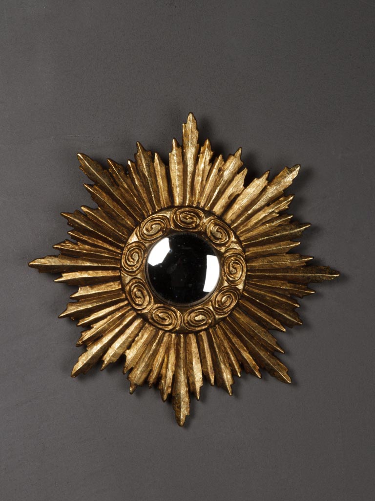 SPECCHIO CONVESSO ORO "SOLE"