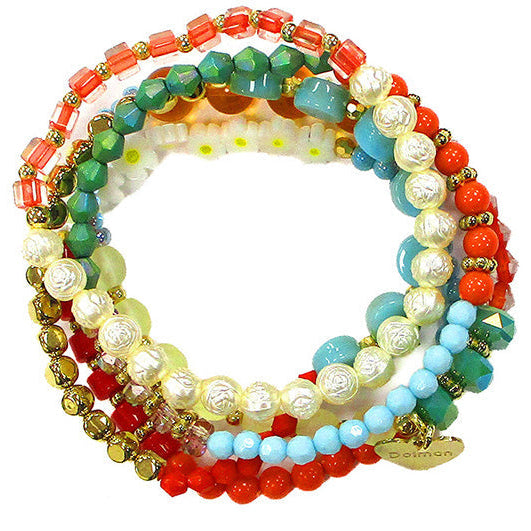 Bracciali elastici 5 pezzi - Gipsy - Dolman Bijoux