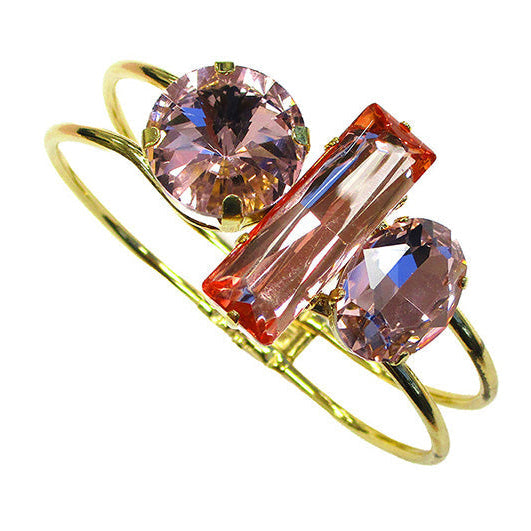 Bracciale Clementina - Cristalli Rosa Champagne Dolman Bijoux