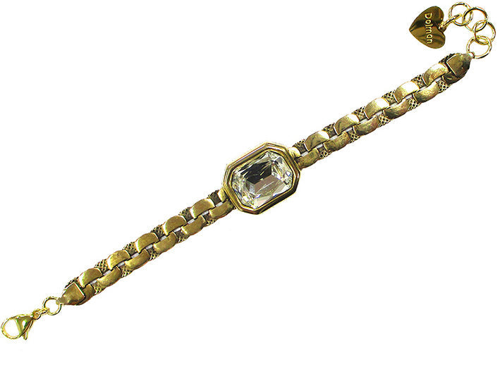 Bracciale Rugiada - Cristallo e Catena Intrecciata Dolman Bijoux