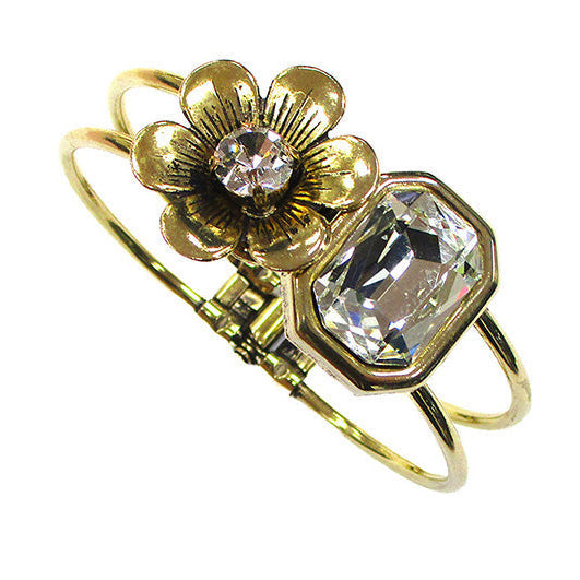 Bracciale Rugiada - Fiore Oro e Cristallo Dolman Bijoux