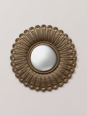 SPECCHIO CONVESSO PIUME ORO