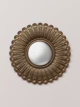 SPECCHIO CONVESSO PIUME ORO