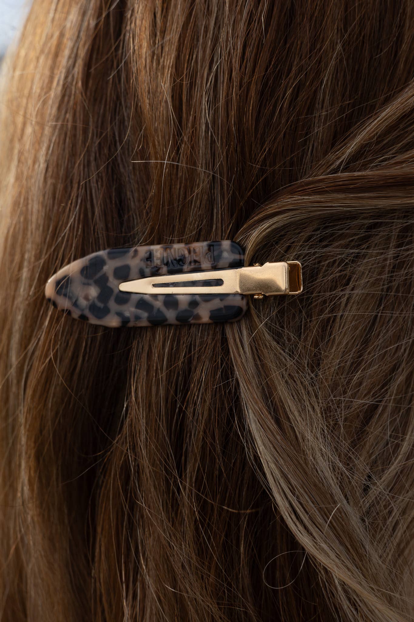 Coppia di fermagli per capelli leopardati