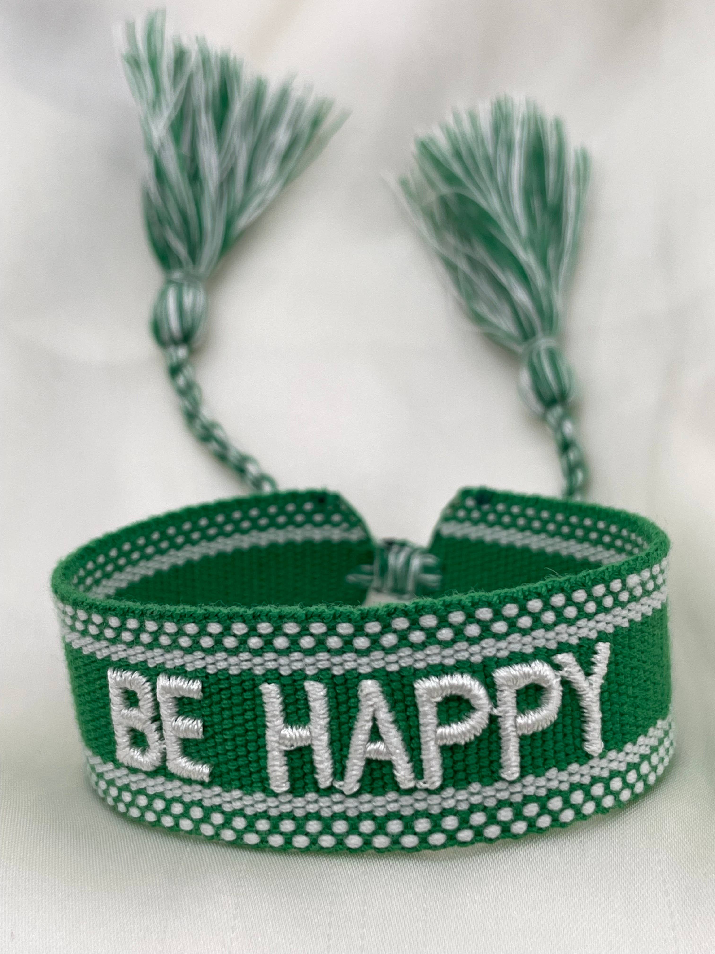 Bracciale in tessuto BE HAPPY
