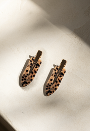 Coppia di fermagli per capelli leopardati