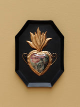 Quadro ottagonale con ex-voto floreale
