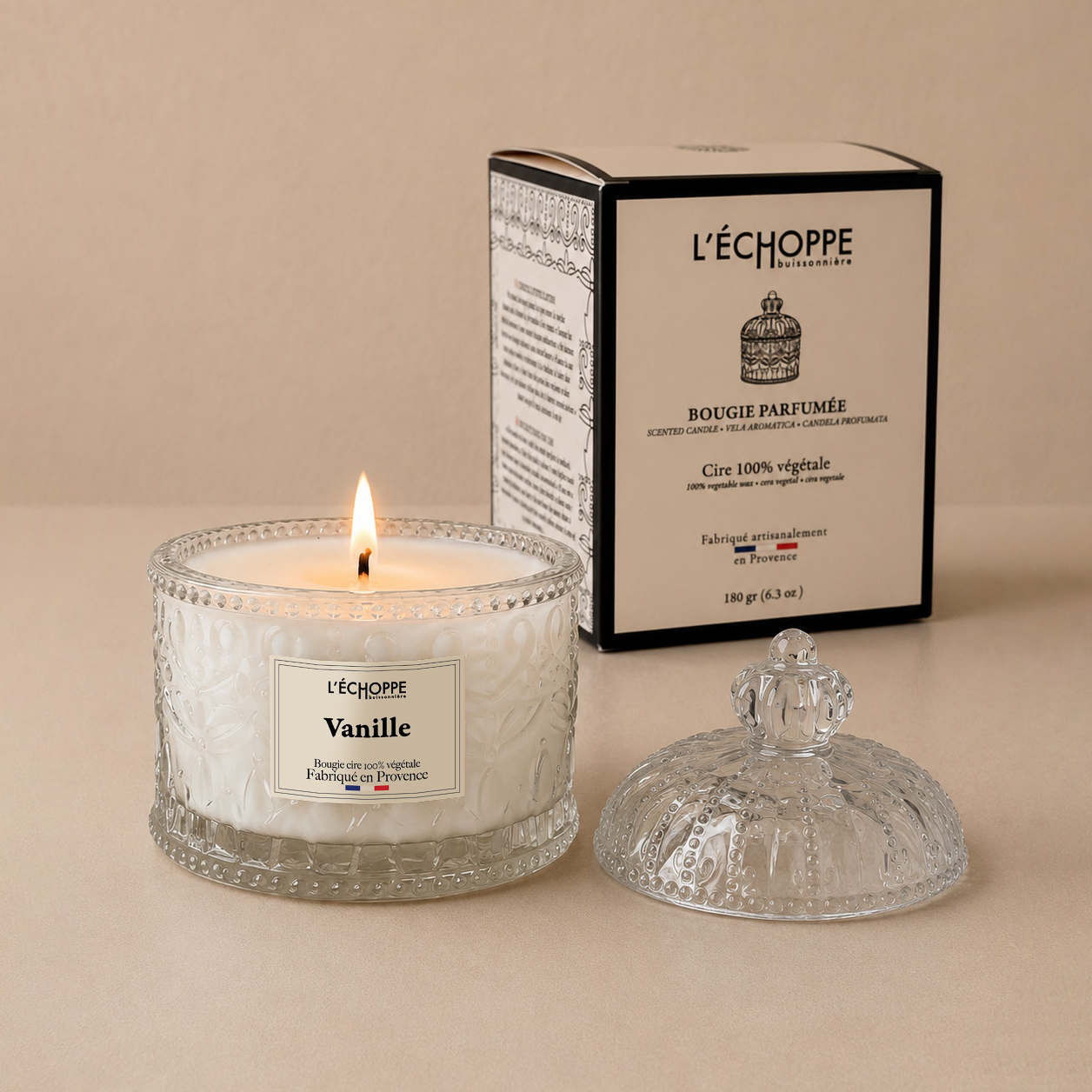 L’Échoppe Buissonnière VANIGLIA - Candela Profumata 180g