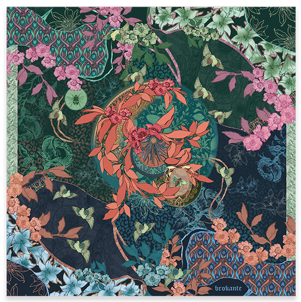 Brokante – Grande Carré in Cachemire – LYS 130x130 cm