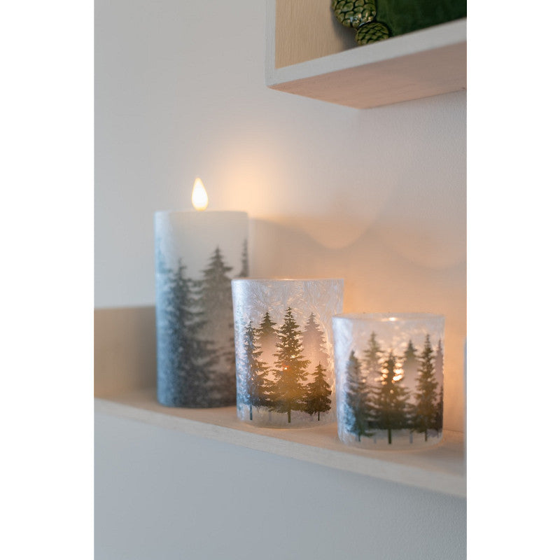 Portacandele Winter – Coppia grande e piccolo