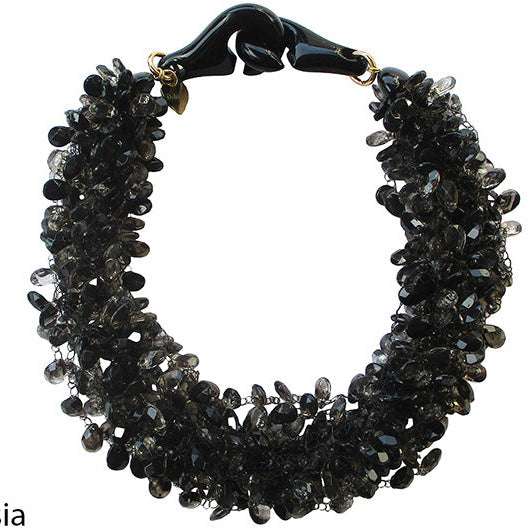 Dolman Girocollo Ardesia - Multifili Resina Fumè