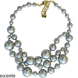 Dolman Girocollo Effervescente Grey - Tre Fili in Resine Perlate