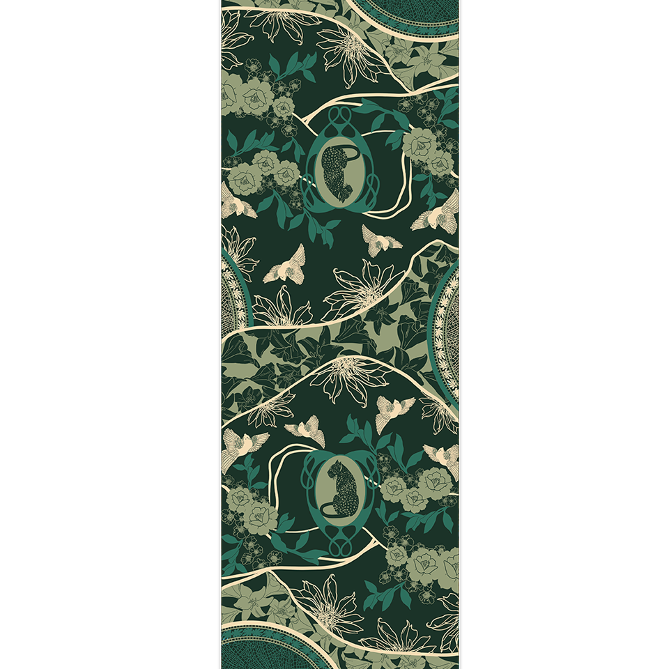 Brokante – Sciarpa in Cashmere, Lana e Seta – Leopardo Mandorla 200x70 cm