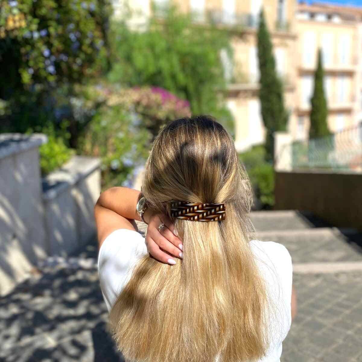 Fermaglio per capelli Hortance CUBISMO - Fatto a mano in Francia
