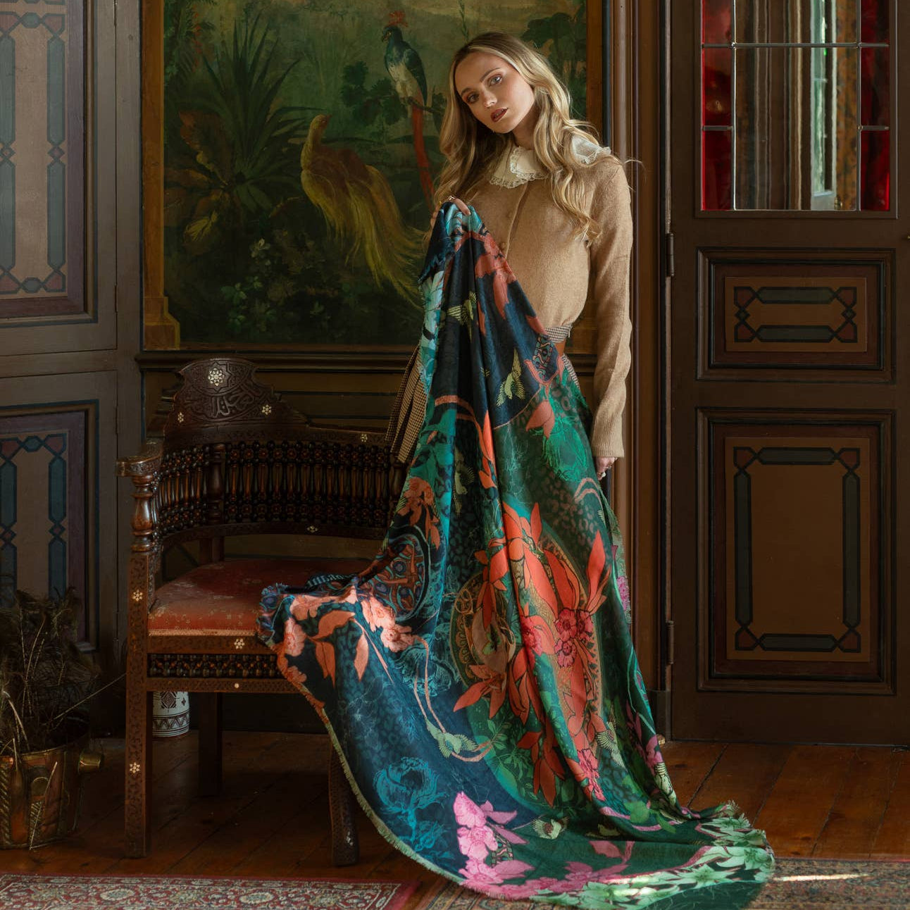 Brokante – Grande Carré in Cachemire – LYS 130x130 cm