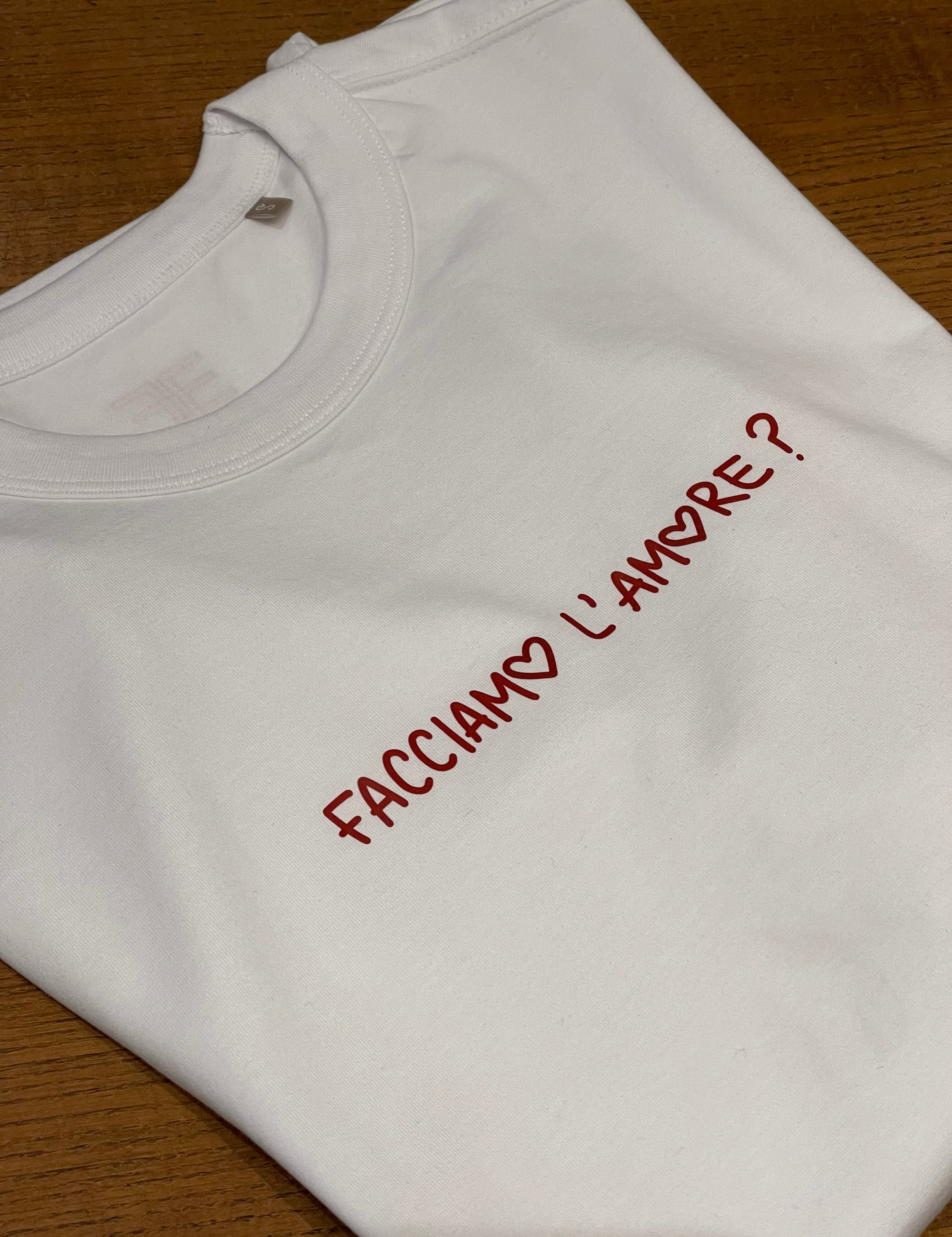 T-shirt "Facciamo l'amore?"