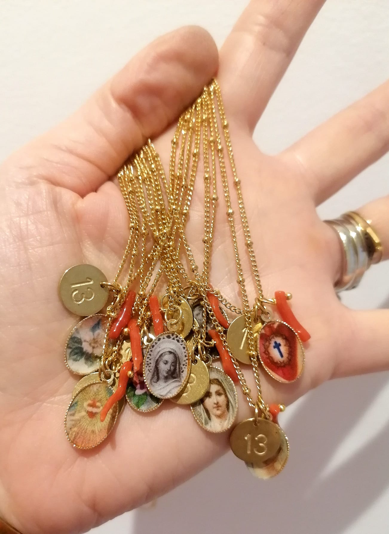 Girocollo Collezione n.13 - Santini e Corallo Vero MrBiggyBijoux