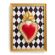 Quadro rettangolare grande con Cuore Sacro - Rombi