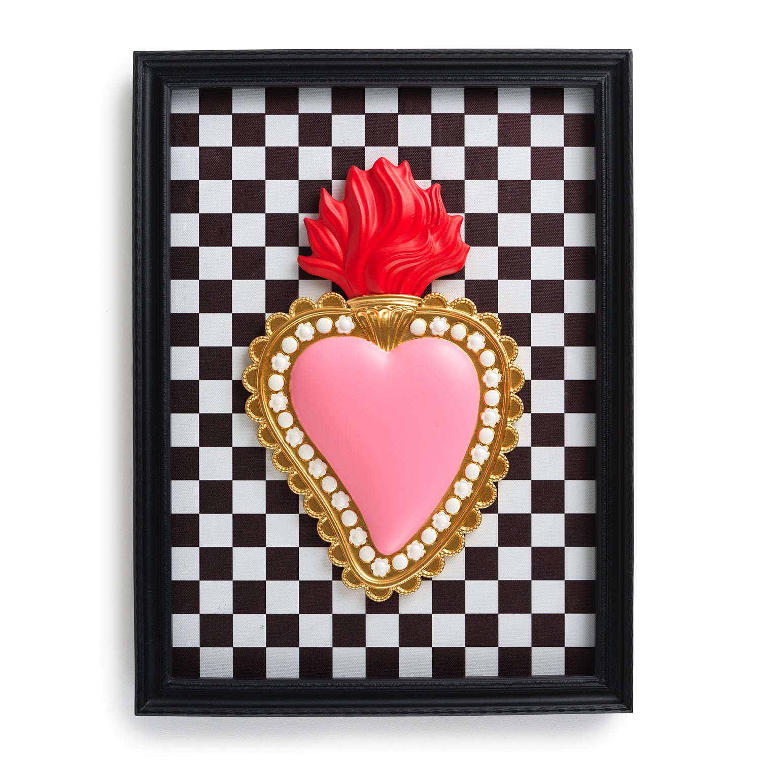 CORNICE RETTANGOLARE CON CUORE E QUADRETTI