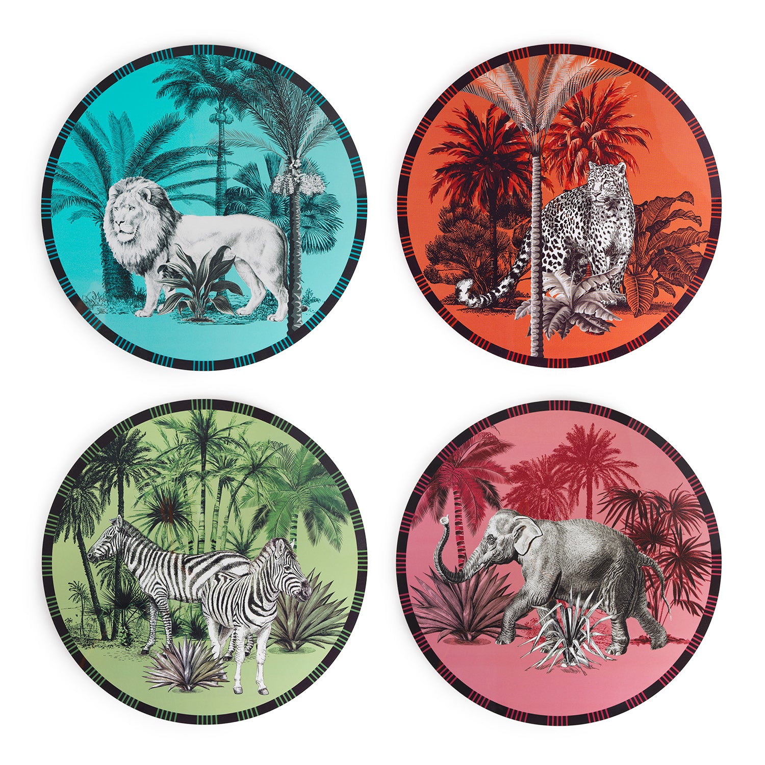 SET 4 SOTTOPIATTI ANIMALIER