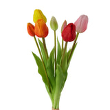 BOUQUET 5 TULIPANI COLORATI — Tulipani Artificiali Real Touch