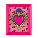 CORNICE RETTANGOLARE CON CUORE E CILIEGIE