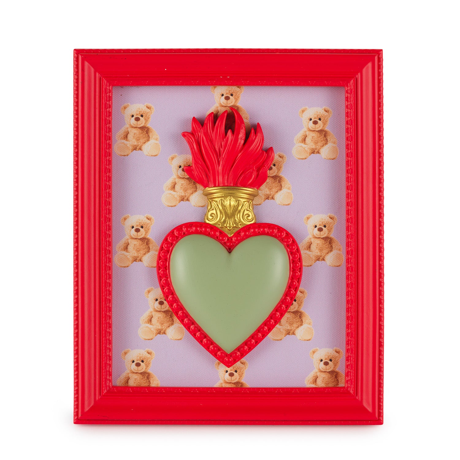 CORNICE RETTANGOLARE CON CUORE E ORSETTI