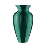 Vaso in ceramica menta e petrolio Maison Duo H30 cm