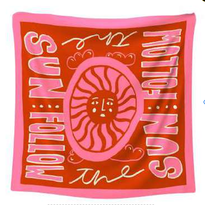 Foulard - Follow the sun - ARDE barcellona 65x65 seta e cotone