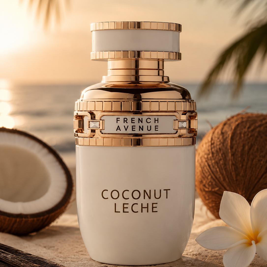 French Avenue Coconut Leche Eau de Parfum 80 ml profumo gourmand cocco e vaniglia bottiglia elegante