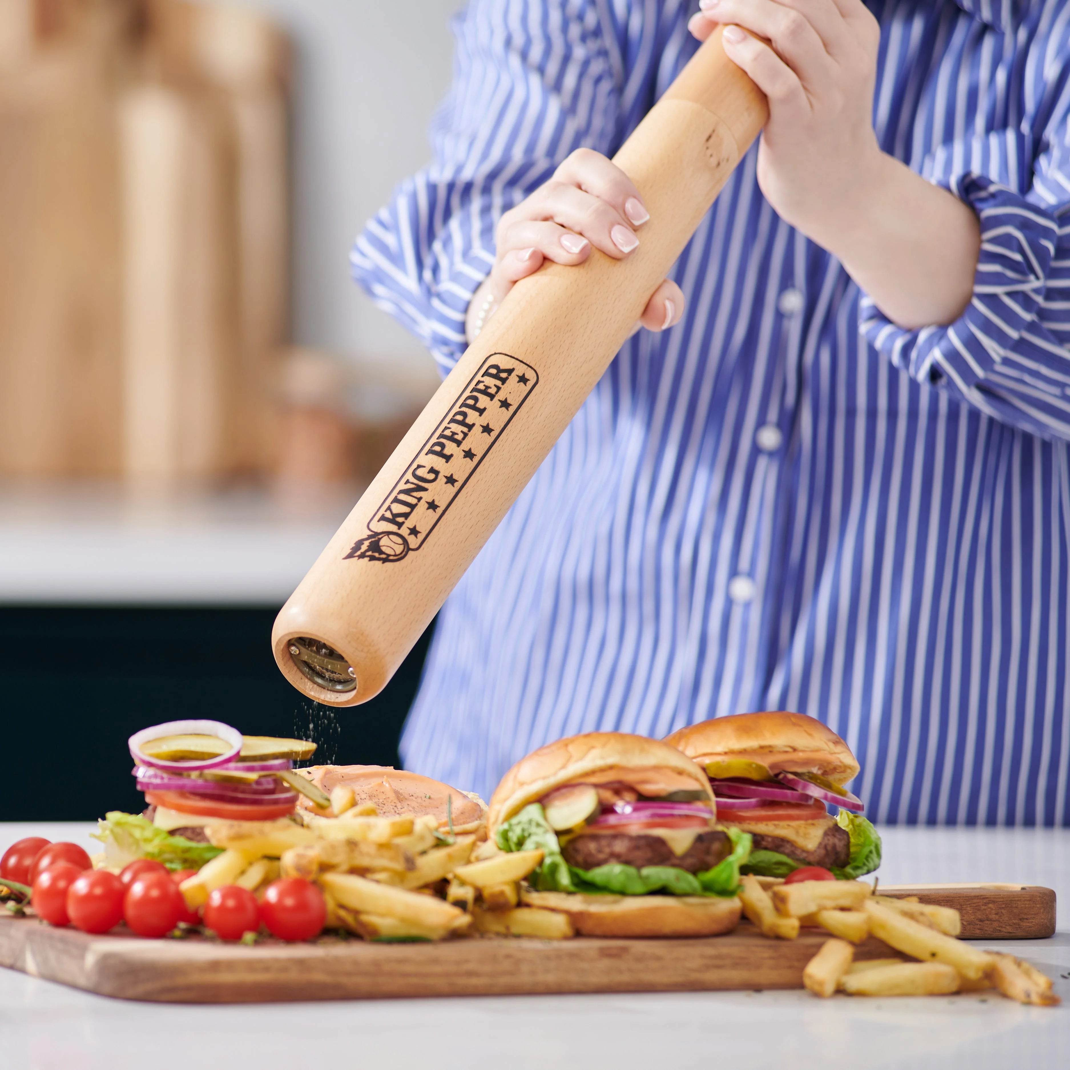 Macinapepe King Pepper a forma di mazza da baseball, 710 mm