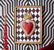 Quadro rettangolare grande con Cuore Sacro - Rombi