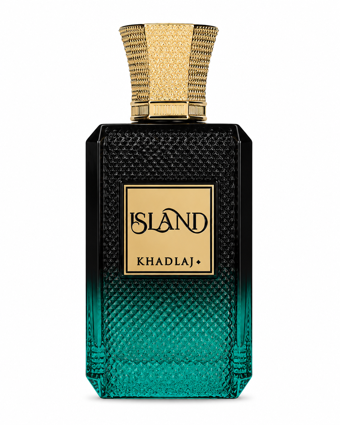 Khadlaj Island Extrait de Parfum 100 ml profumo tropicale unisex bottiglia verde luxury