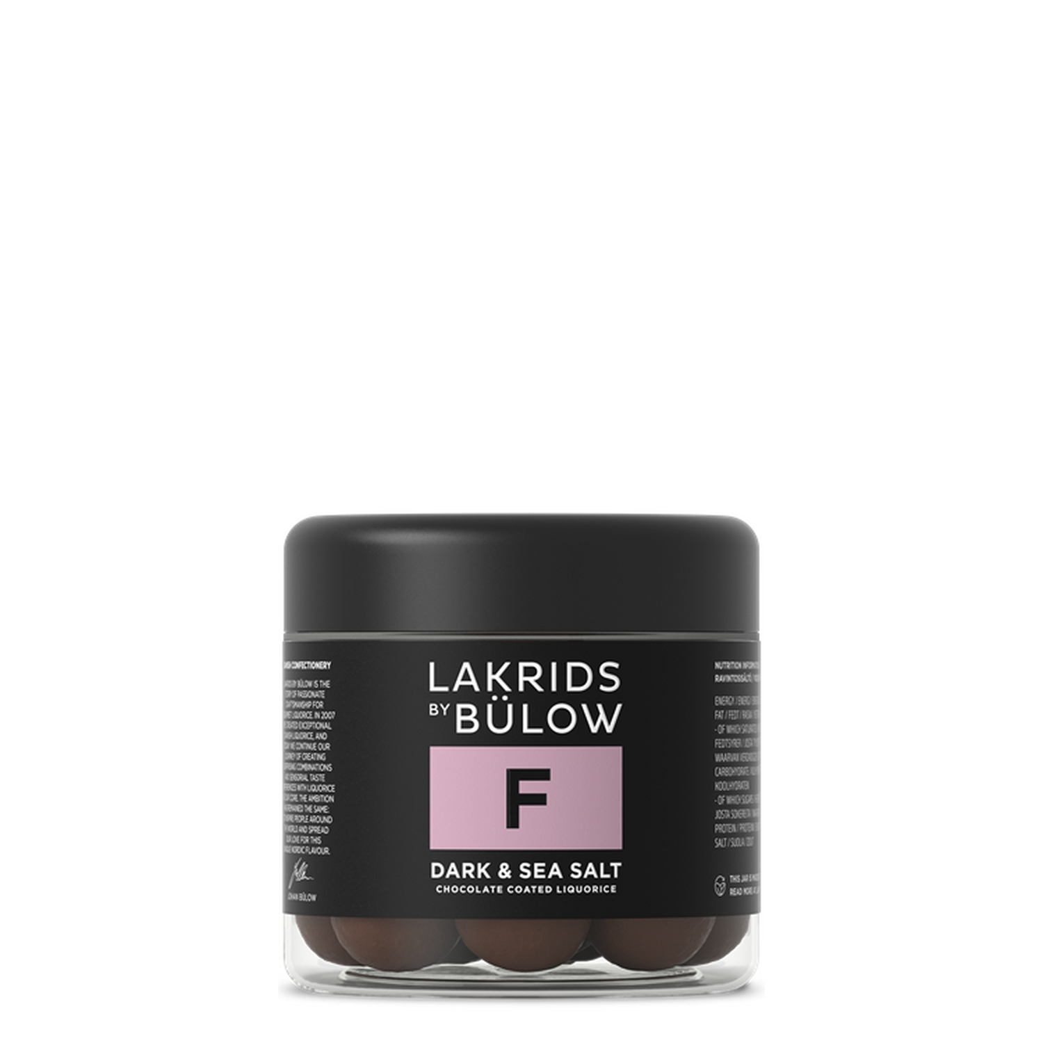 F - Scuro e Sale Marino | Liquirizia Cioccolato Fondente Lakrids by Bülow