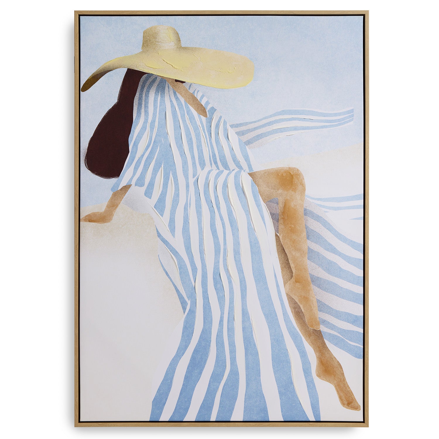 Quadro Silhouette Donna 70x100cm su tela con ritocchi a mano e cornice legno - Arte contemporanea Henriette