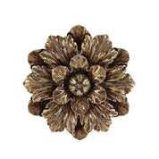Rosone floreale decorativo oro anticato 13,5 cm