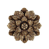 Rosone floreale decorativo oro anticato 13,5 cm