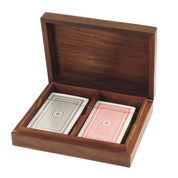 Scatola in legno carte da gioco