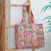 Borsa a tracolla con stampa rosa pesca - Infinity Concept Store