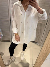 CAMICIA OVERSIZE IN COTONE GAZE - Infinity Concept Store