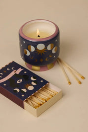 CANDELA FASI LUNARI - CERAMICA 226g - Jasmine & Rose - Infinity Concept Store