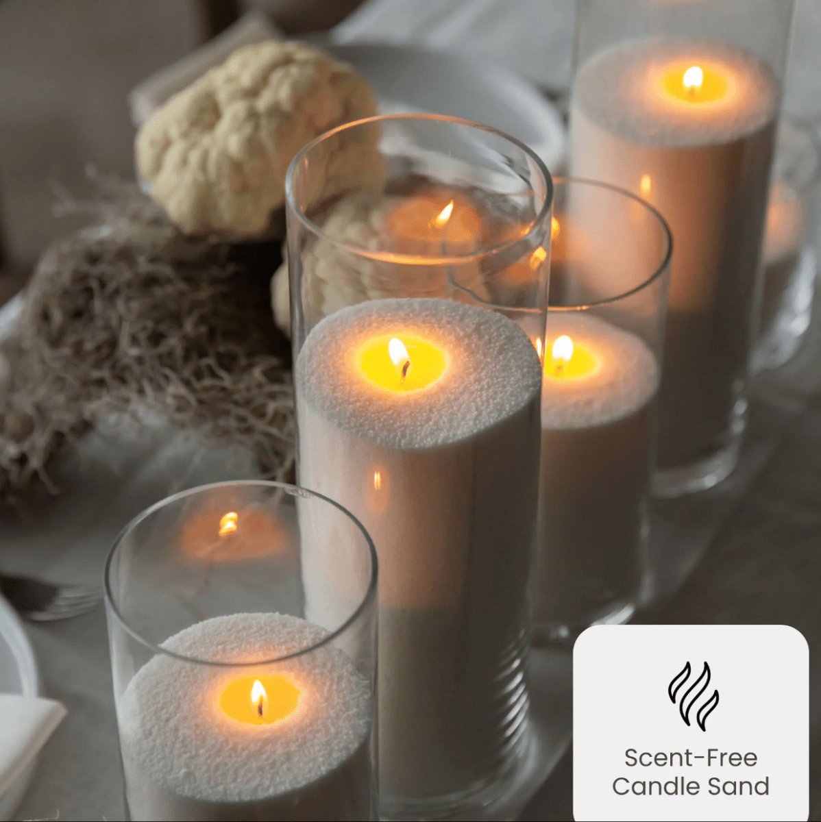 CANDLE SAND - Candela Sabbia +30 stoppini - Infinity Concept Store