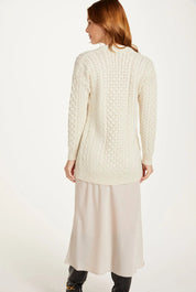Cardigan Boyfriend Delphi Aran - Crema - Infinity Concept Store