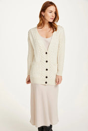 Cardigan Boyfriend Delphi Aran - Crema - Infinity Concept Store