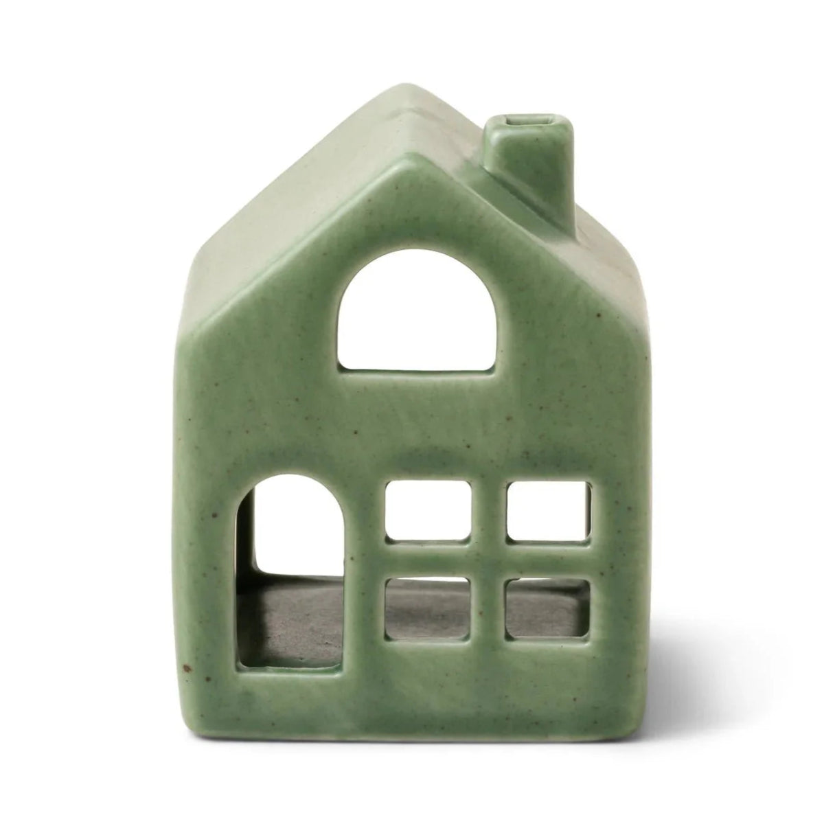 CASETTA PER INCENSO - CERAMIC VILLAGE - GREEN COTTAGE - BALSAM & FIR - Infinity Concept Store