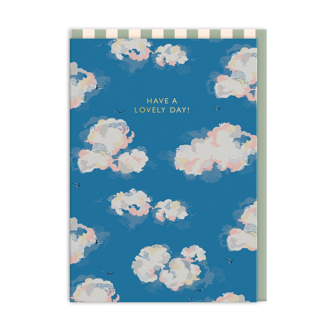 Cath Kidston Have A Lovely Day Clouds Greeting Card - Infinity Concept Store